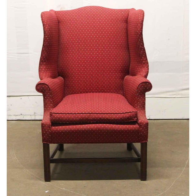 Vintage Red Wing Back Stuffed Arm Chair Chairish
