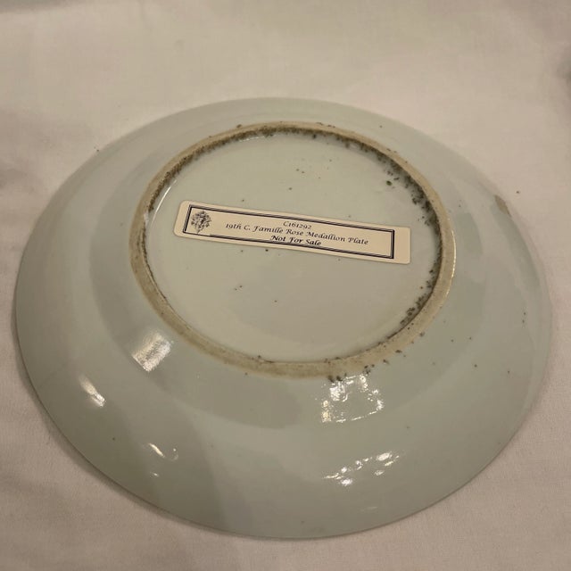 Chinese Mid 19th Century Famille Rose Plate For Sale - Image 3 of 3