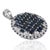 Art Deco Art Deco Baguette Cut Blue Sapphire & Diamond Mosaic Statement Pendant | 3.45 TCW For Sale - Image 3 of 13