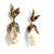 English Bochic "Orient" Vintage Ruby, Topaz & Multi Gem Earrings Set In 18K Gold & Silver For Sale - Image 3 of 12