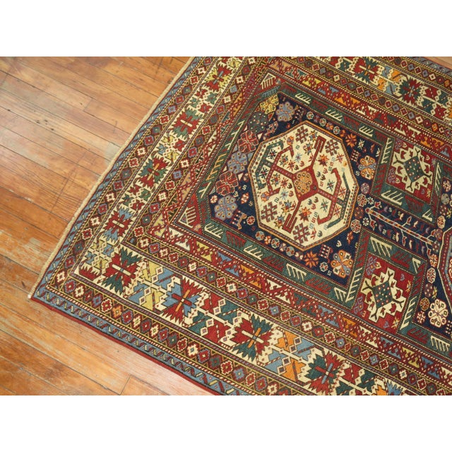 Late 19th Century Zabihi Collection 19th CenturyTribal Antique Shirvan Rug For Sale - Image 5 of 18