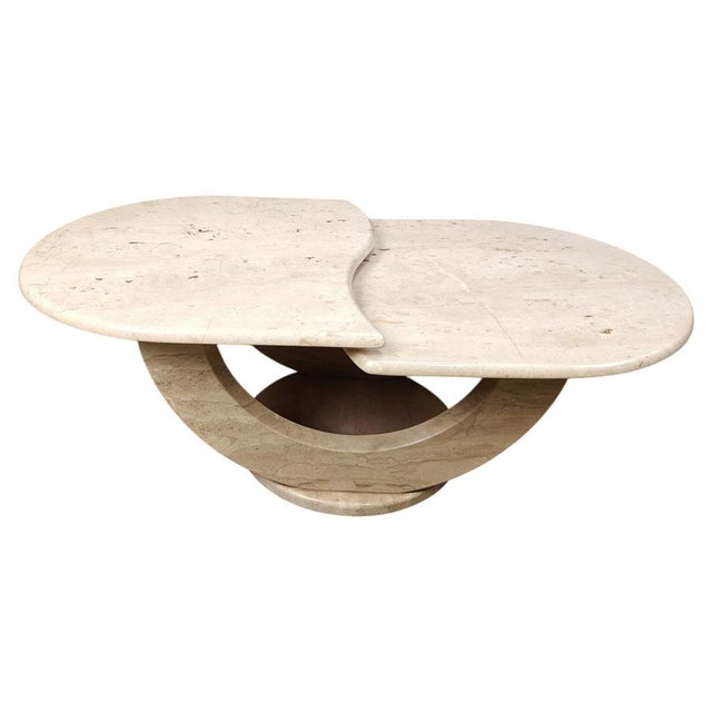 Vintage Travertine 2-Tier Coffee Table, 1970s For Sale - Image 12 of 12