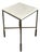 Vintage Boho Mecox Stone Top Side Table For Sale