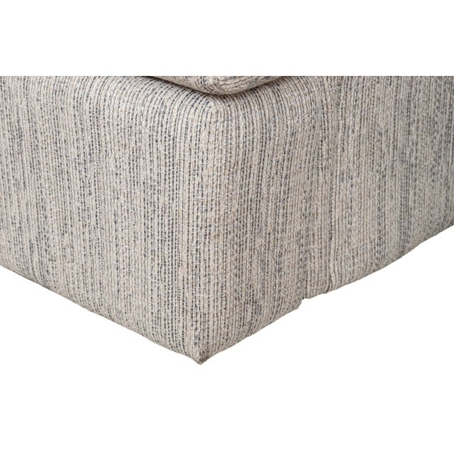 Textile Contemporary Gray Swivel Club Chairs - a Pair For Sale - Image 7 of 8