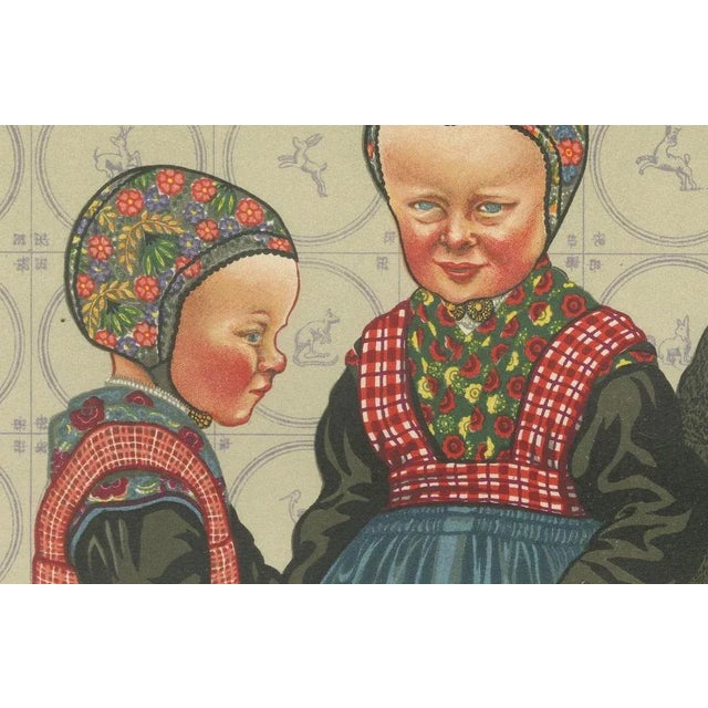 Dutch Children in Traditional Staphorst Dress, 1932, Paper For Sale - Image 4 of 10