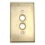 Vintage Brass Single Gang Push Button Switch Cover For Sale