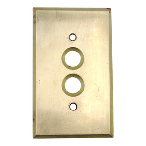 Vintage Brass Single Gang Push Button Switch Cover
