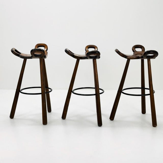 Black Mid-Century Brutalist Bar Stool, 1960s For Sale - Image 8 of 11
