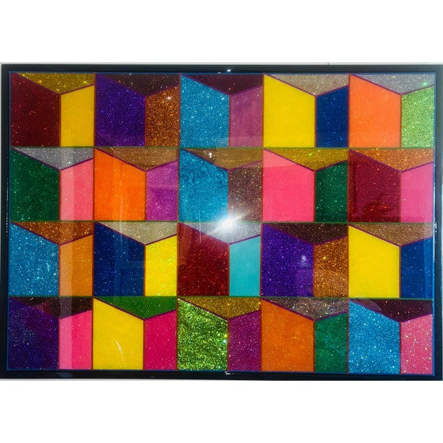 "Futuristic Rio Slum" Contemporary Original Mixed-Media Painting by Mauro Oliveira For Sale - Image 13 of 13