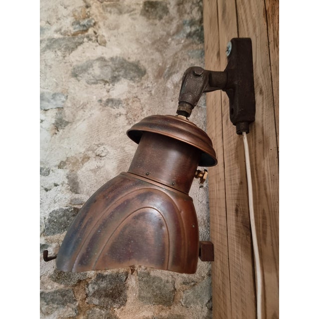 Art Deco Copper Wall Lamp with Prismatic Glass Reflector, 1920s For Sale - Image 18 of 18