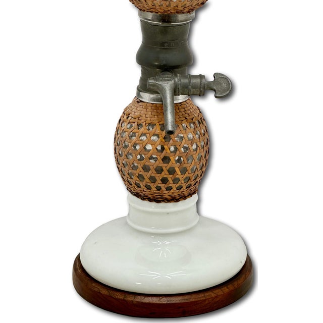 White Antique Briet Paris France Double Gourd Siphon Soda Water Maker & Dispenser Now Table Lamp Base - Circa 1800s For Sale - Image 8 of 18