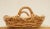 Mid-Century Modern 1950s Mid-Century Vintage Chunky Rectangular Wicker Bread Basket With Handles For Sale - Image 3 of 18