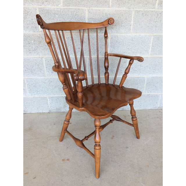 Tell City Maple Windsor Brace Back Dining Chairs Set of 6 Chairish