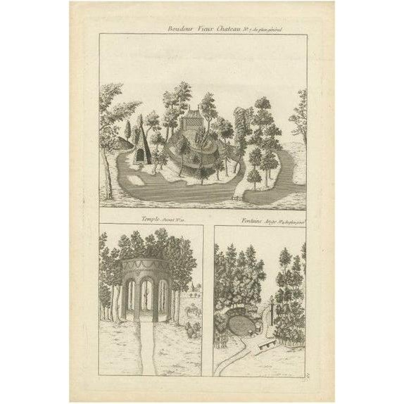 Georg Louis le Rouge, The Garden of a Castle, 1785, Paper For Sale - Image 5 of 5