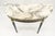Demilune Marble Top One Drawer French Style Gilt Console on Fluted Legs MINT