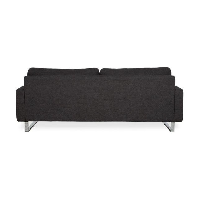 Conseta Fabric Chrome Three-Seater Anthracite Sofa from COR For Sale - Image 10 of 12