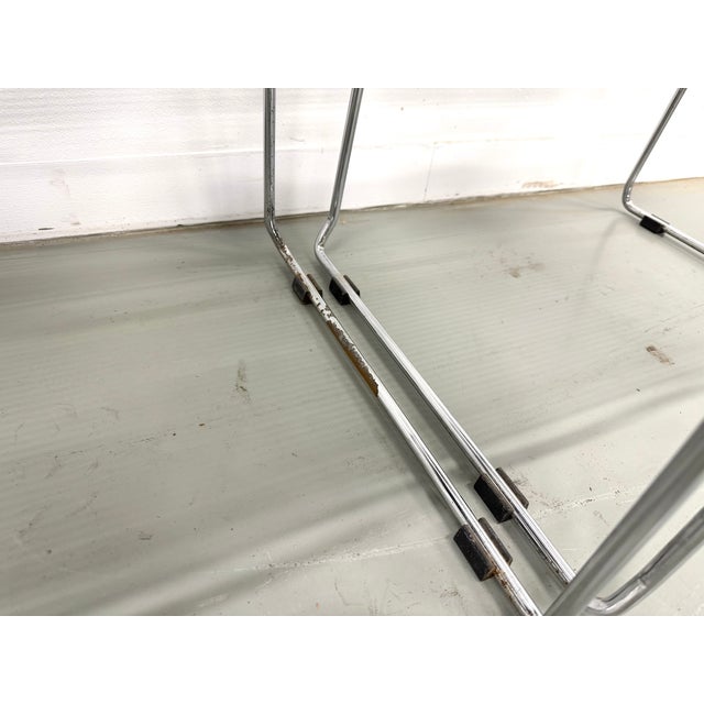 Italian Black and Chrome Spaghetti Chairs Design, 1980s, Set of 6 For Sale - Image 11 of 18