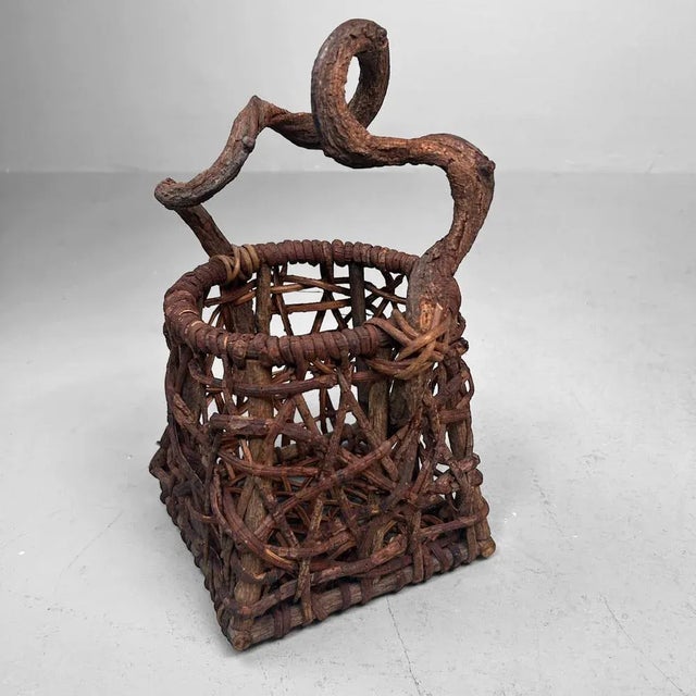 Japanese Organic Hanakago Ikebana Basket, 1960s For Sale - Image 11 of 15