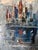 1980s Mid Century Modern Oil Painting signed and dated Katz 1985 For Sale In New York - Image 6 of 8