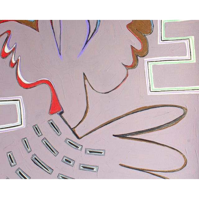 1980s 1980s Signed Abstract Mixed Media Painting by Harry Hilson For Sale - Image 5 of 7