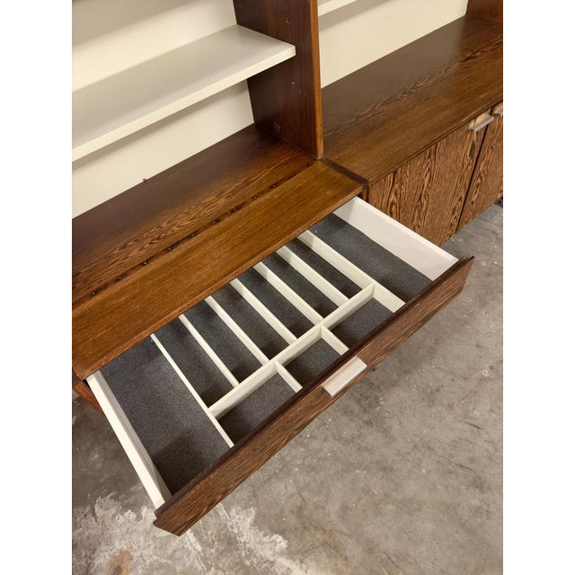 Wood Vintage Free-Standing Made-to-Measure Wall Unit in Wengé Wood by Cees Braakman for Pastoe, 1960s For Sale - Image 7 of 14