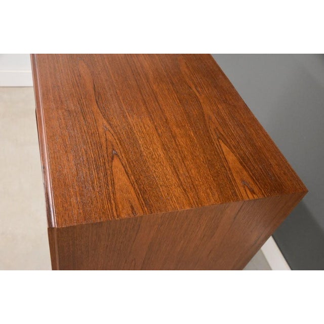 1960s Danish Modern Teak Armoire Dresser For Sale - Image 9 of 15