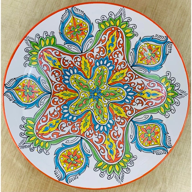 Handmade Large Ceramic Serving, Decorative or Center Table Plate, Set of 2 For Sale In New York - Image 6 of 13
