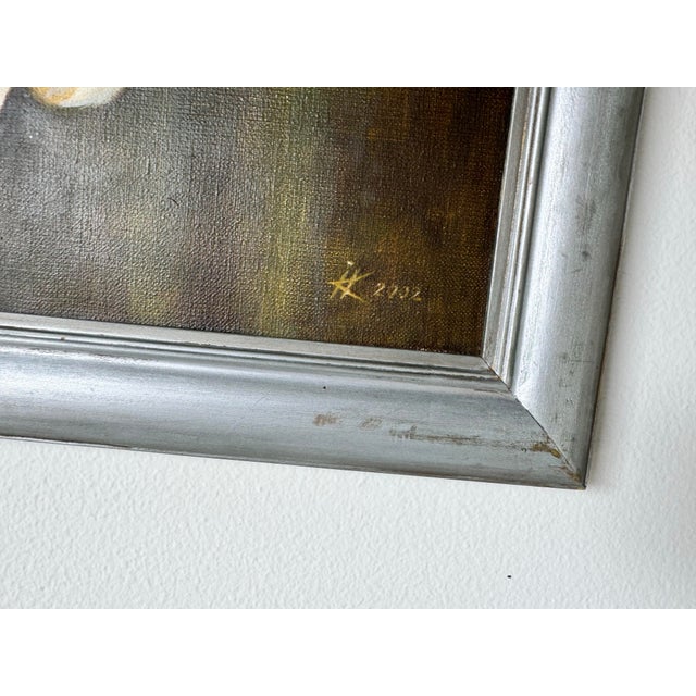 Vintage Still Life Oil on Canvas Painting by Irena Kozlowska For Sale - Image 10 of 12