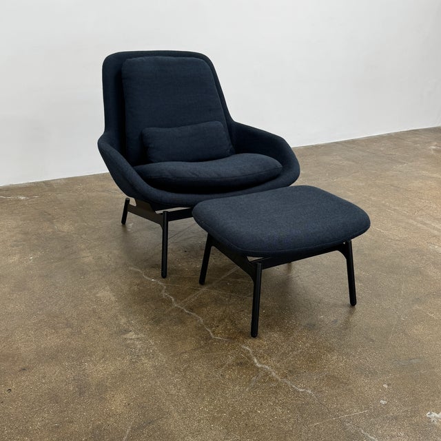 Mid-Century Modern Blu Dot Field Chair & Ottoman For Sale - Image 3 of 7
