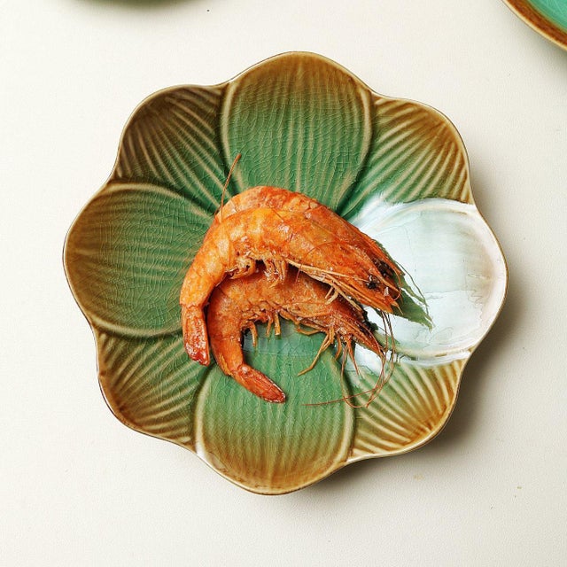 2010s Japanese-Style Irregular Ceramic Plate With a Crackle Glaze - Set of 2 For Sale - Image 5 of 6
