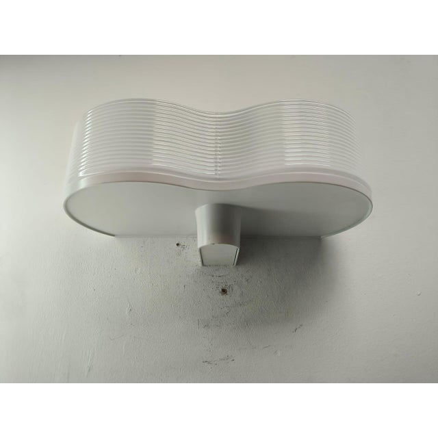 White Double Wall Lamp in Metal and Murano Glass from Leucos, 1980s For Sale - Image 9 of 9