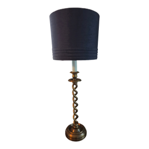 Brass Finish Barley Twist Candlestick Lamp