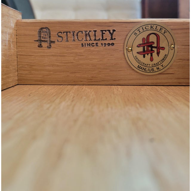 Stickley Mission Collection Oak Spindle 3-Drawer Cocktail Table For Sale - Image 9 of 10