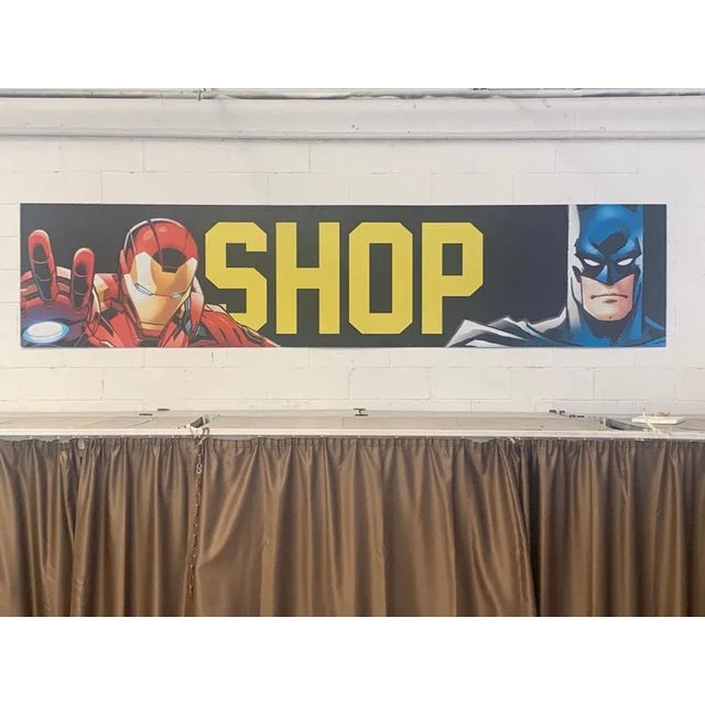 Metal Large Aluminum Super Heroes Panel, 1970s For Sale - Image 7 of 7