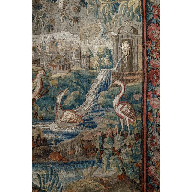 Textile Large Verdure Tapestry Wall Hanging For Sale - Image 7 of 18