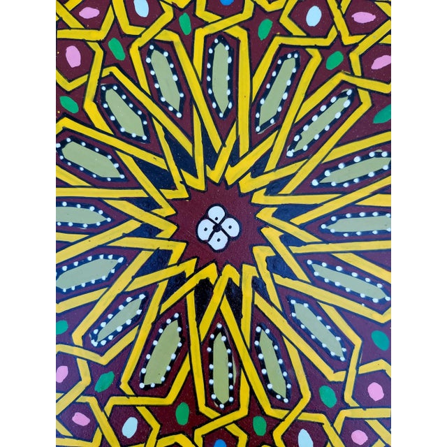 This is a 100% hand painted and hand carved Moroccan Octagonal shape side table or end table. Great handcraftsmanship...