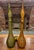 1960s Pair of Vintage Glass Genie Bottles - Amber Diamond and Green Hobnail For Sale - Image 5 of 15