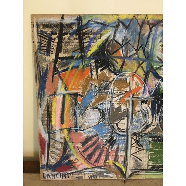 1960s Ermete Lancini, Abstract Collage, 1960s, Mixed Media For Sale - Image 5 of 18