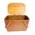Full of nostalgia and Midwestern idealic mid century charm, this vintage woven picnic basket was crafted by the W.C....