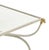1960s Maison Jansen Brushed Steel & Brass Hoof Foot Coffee Cocktail Table For Sale - Image 5 of 6