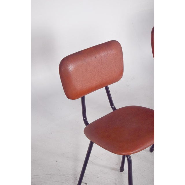 1970s Chair in Red Synthetic Leather, 1970s For Sale - Image 5 of 9