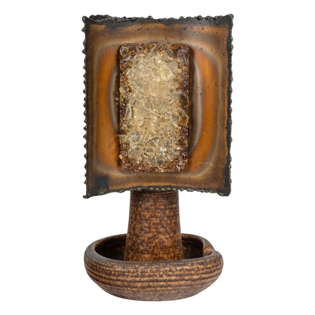 Ceramic and Metal Table Lamp from Accolay, 1970s For Sale