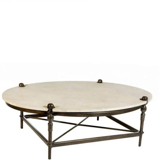 Montecito Outside Oval Cocktail Table in Bronze Finish by Michael Taylor For Sale - Image 4 of 4