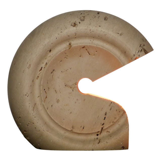 Travertine Table Lamp by Cesari for Sormani, 1970s For Sale