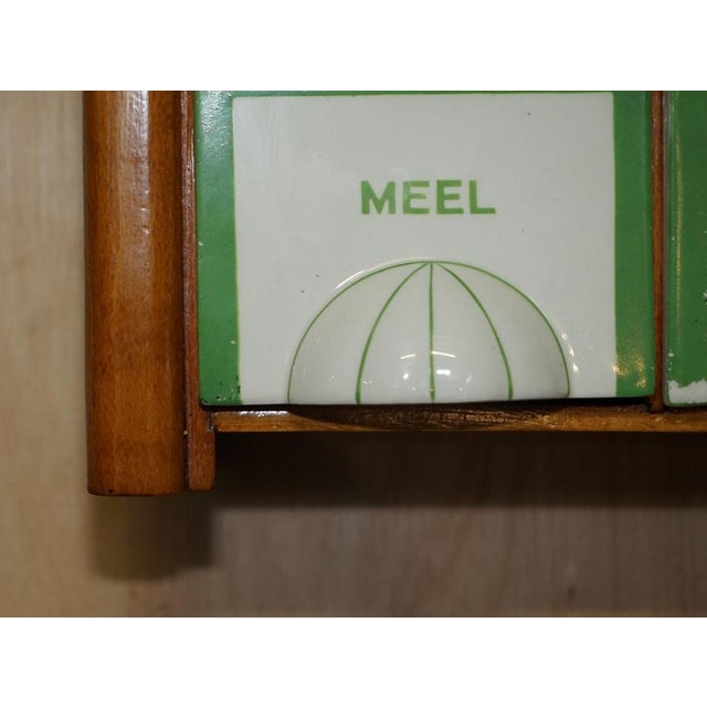 Art Deco Wall Mounted Kitchen Spice Rack by Petrus Regout & Co Maastricht, Holland, 1930s For Sale - Image 6 of 18