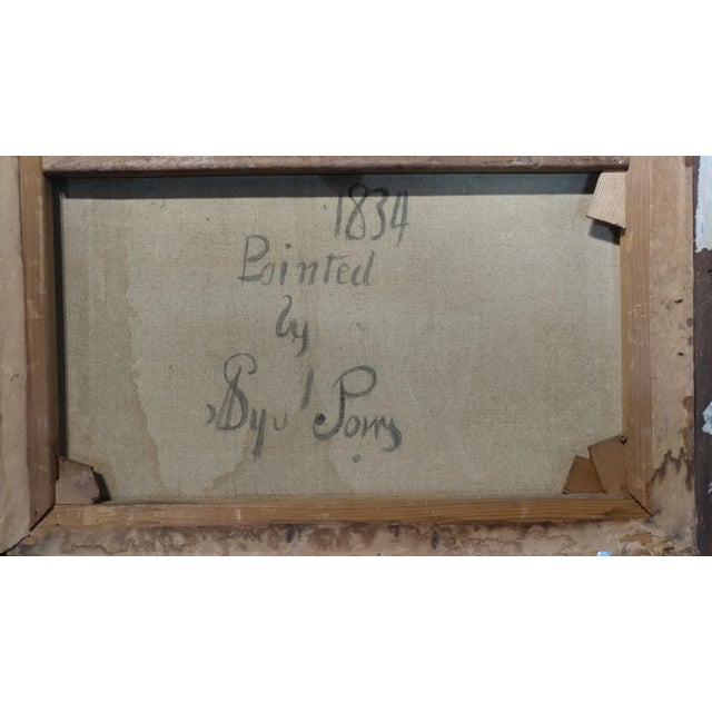 American School -19th Century Portraits of Husband & Wife - a Pair For Sale - Image 10 of 10