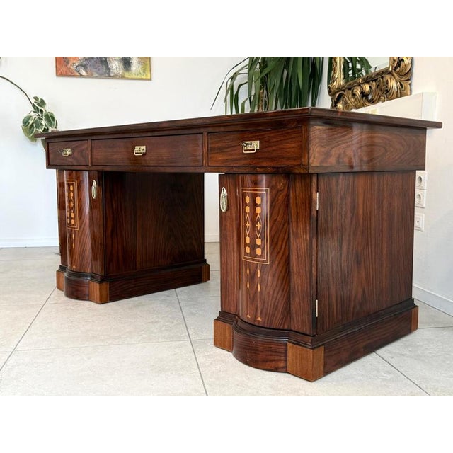 Art Nouveau Freestanding Desk, 1890s For Sale - Image 6 of 18