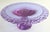 Lavender 1990s Fire & Light Neodymium Lavender Glass Cake Plate, Signed For Sale - Image 8 of 14