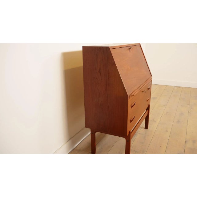 Brown Vintage Teak Secretaire by Arne Wahl Iversen For Sale - Image 8 of 18