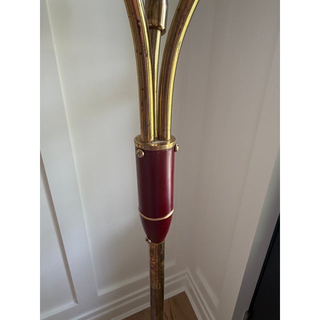 Vintage Mid-Century Three-Arm Floor Lamp-26" W x 62" H. Base 10 1/4" round Add a touch of timeless sophistication to your...